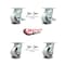 Service Caster 4 Inch Semi Steel Caster Set with Roller Bearings 4 Swivel Lock 2 Brake SCC SCC-30CS420-SSR-TLB-BSL-2-BSL-2 - alternate 4